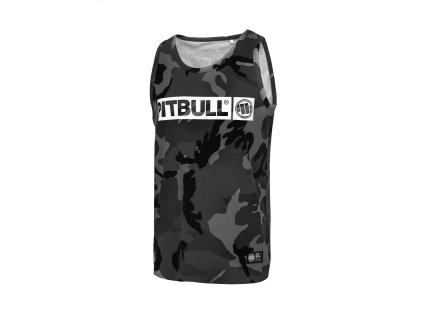 PitBull West Coast tielko Tank Top Slim Fit HILLTOP All Black Camo