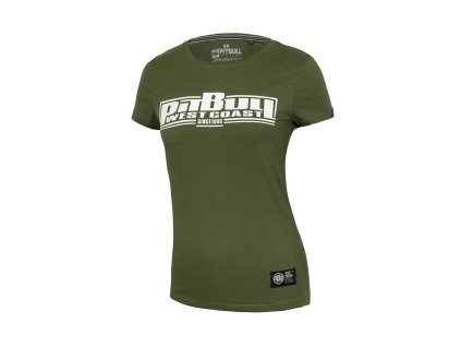 PitBull West Coast dámske tričko CLASSIC BOXING olive