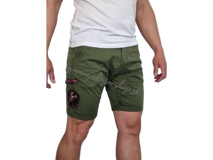 Alpha Industries Kerosene Patch Short pánske šortky dark olive