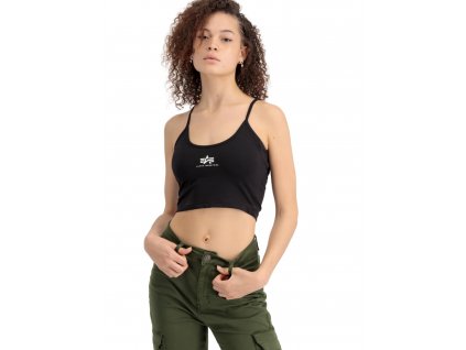 Alpha Industries CROP TOP Wmn black dámske tielko