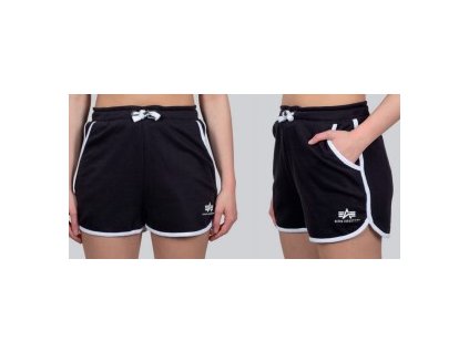 Alpha Industries šortky dámske CONTRAST SHORT SL Wmn Black c