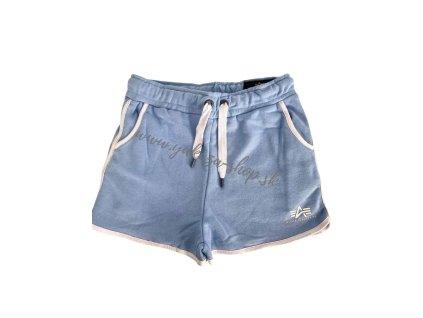 Alpha Industries šortky dámske CONTRAST SHORT SL Wmn Light Blue