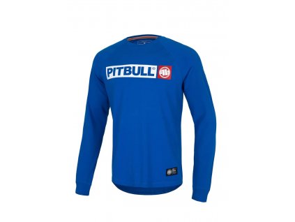 PitBull West Coast tričko pánske s dlhým rukávom SPANDEX HILLTOP Royal Blue