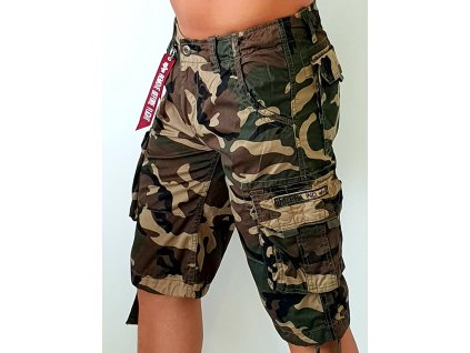 Alpha Industries Jet Short woodl camo 65 pánske šortky