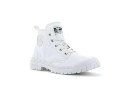 Palladium módne topánky PAMPA SP20 HI CANVAS STAR WHITE