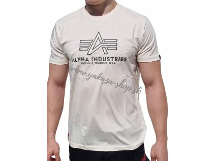Alpha Industries EMBROIDERY tričko pánske Jet Stream white
