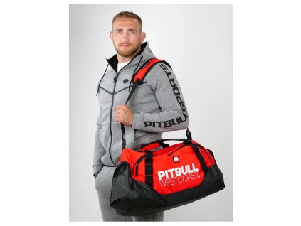 PitBull West CoasT športová taška TNT black red 1