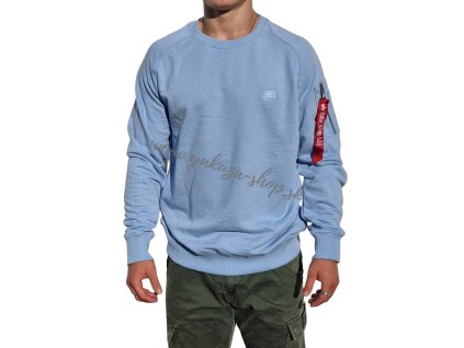 Alpha Industries X Fit Sweat pánska mikina Light Blue