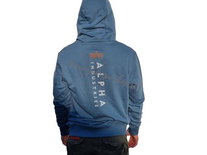 Alpha Industries R PRINT Hoody pánska mikina vintage marine