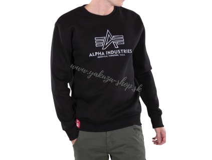 Alpha Industries Basic Sweater EMBROIDERY black white