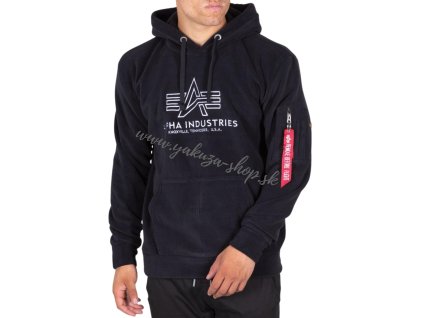 Alpha Industries BASIC HOODY POLAR FLEESE pánska mikina black