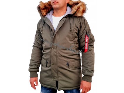 Alpha Industries zimná bunda ARCTIC DISCOVERER dark olive f