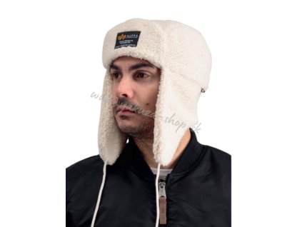 Alpha Industries zimná čiapka ALPHA TEDDY HAT off white