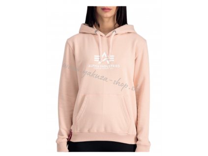 Alpha Industries dámska mikina New Basic Hoody Wmn pale peach