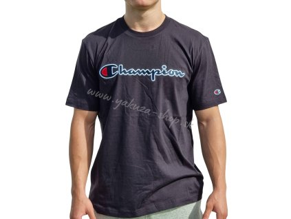 Champion tričko pánske Crewneck T-Shirt Black 218007-KK001 NBK