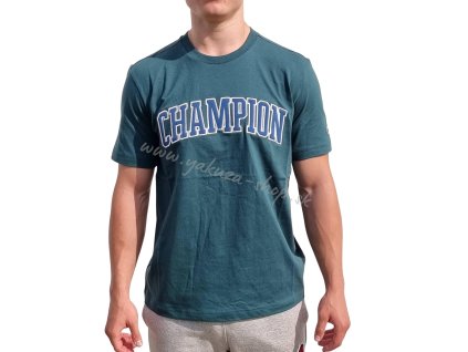 Champion tričko pánske Crewneck T Shirt Green 217882 GS569 JNB