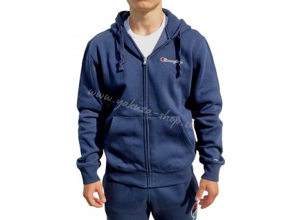 Champion mikina pánska na zips s kapucňou Hooded Full Zip Hoody Navy 217864 BS538 NVB