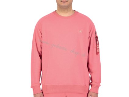 Alpha Industries X Fit Sweat pánska mikina coral red