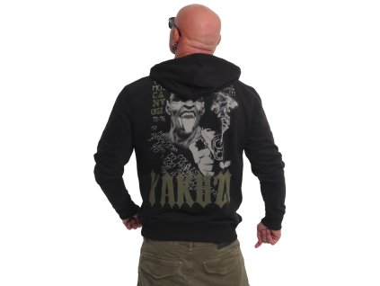 Yakuza mikina pánska s kapucňou DIARY HOB 90037 black