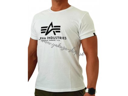 Alpha Industries Basic T Shirt White tričko pánske 1