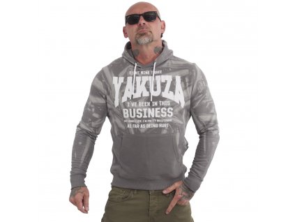 Yakuza mikina pánska s kapucňou RELOADED HOB 21006 steel grey D