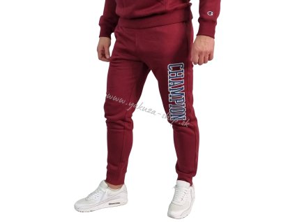Champion tepláky pánske Rib Cuff Pants Burgundy 217880 RS501 ZIB