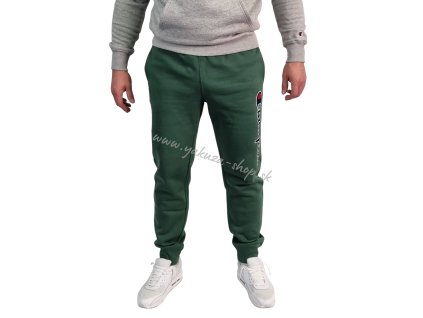 Champion tepláky pánske Rib Cuff Pants Green 217860 GS568 TKG A