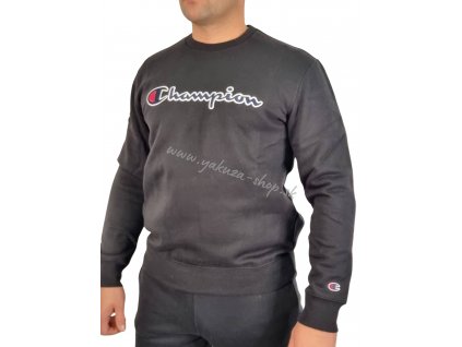 Champion mikina pánska Crewneck Sweatshirt Black 217859 KK001 NBK