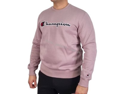 Champion mikina pánska Crewneck Sweatshirt Pink 217859 PS162 EBY