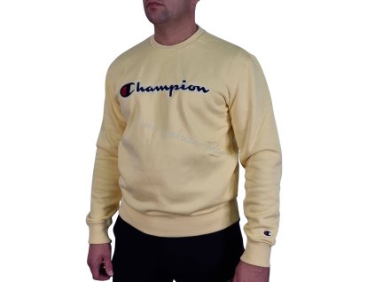 Champion mikina pánska Crewneck Sweatshirt Yellow 217859 YS105 BAN
