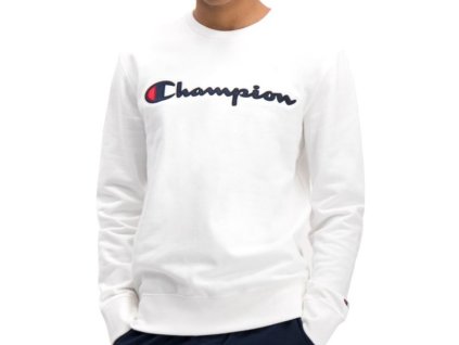 Champion mikina pánska Crewneck Sweatshirt White 217859-WW001 WHT