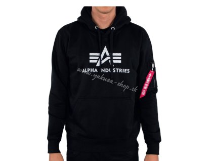 Alpha Industries 3D LOGO Hoody pánska mikina black