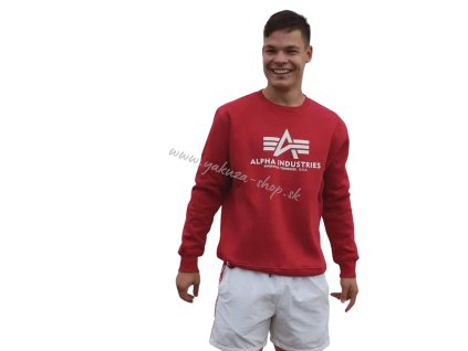 Alpha Industries mikina Basic Sweater rbf red