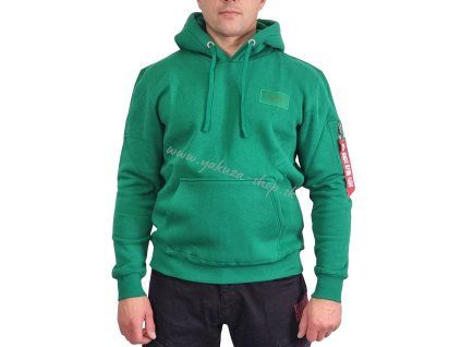 Alpha Industries Back Print Hoody pánska mikina jungle green