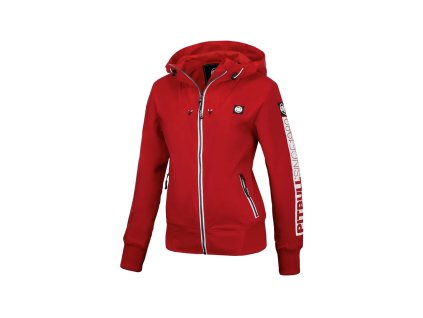 PitBull West Coast dámská prechodná bunda AARICIA LOGO SLEEVE red