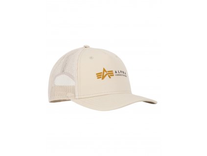 Alpha Industries Alpha Label Trucker Cap šiltovka jet stream white 1