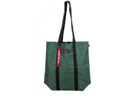 Alpha Industries LABEL Shopping bag nákupná taška Dark Olive