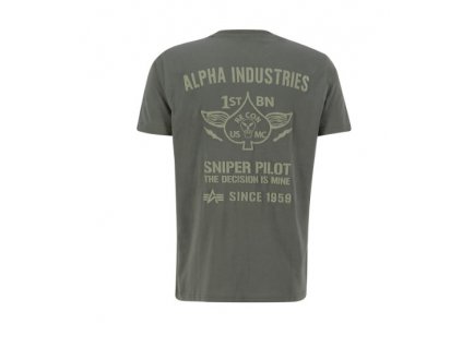 Alpha Industries AIR FORCE T tričko pánske dark olive