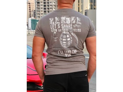 Yakuza tričko pánske GRENADE TSB 22016 steel grey d
