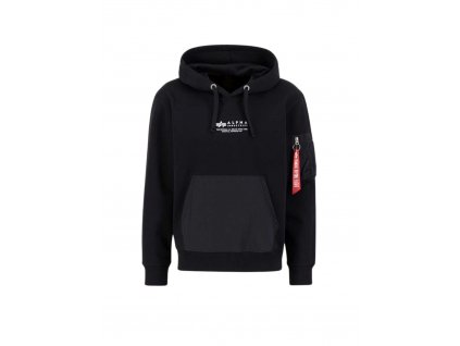 Alpha Industries Nylon Pocket Hoody pánska mikina black