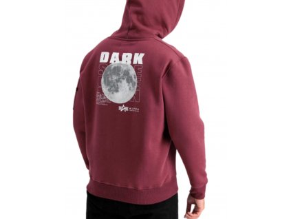 Alpha Industries pánska mikina DARK SIDE Hoody burgundy