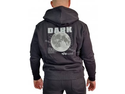 Alpha Industries pánska mikina DARK SIDE Hoody Black Reflective