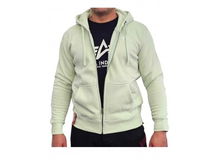 Alpha Industries Basic Zip Hoody SL pánska mikina mint 1