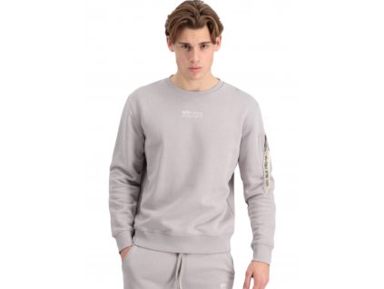 Alpha Industries Organics EMB Sweater mikina pánska Organic Grey