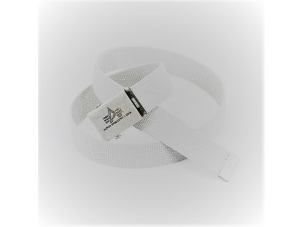 Alpha Industries Heavy Duty Belt 4 cm White opasok