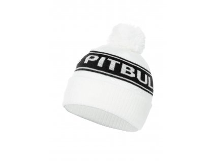 Pitbull West Coast zimná čiapka pletená VERMEL white black