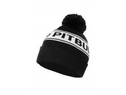 Pitbull West Coast zimná čiapka pletená VERMEL black white