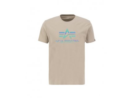 Alpha Industries tričko pánske Basic T Rainbow Reflective Vintage Sand