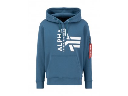 Alpha Industries Half Logo Foam Hoody pánska mikina vintage marine