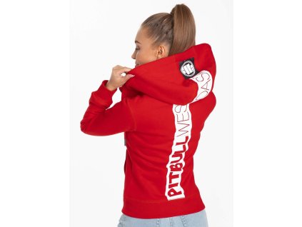 PitBull West Coast dámská mikina na zips HILLTOP red